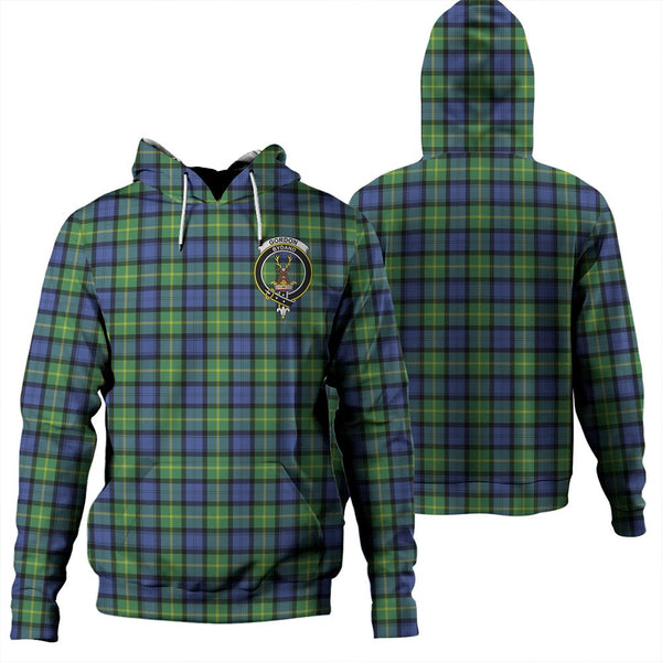 Gordon Old Ancient Tartan Classic Crest Hoodie