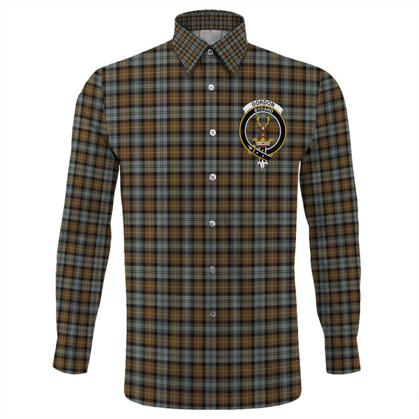 Gordon Weathered Tartan Classic Crest Long Sleeve Button Shirt