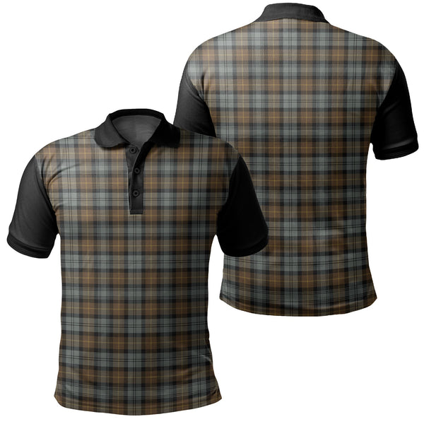 Gordon Weathered Tartan Classic Polo Shirt Black Neck 1 Style