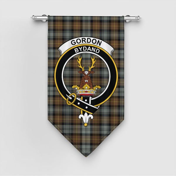 Gordon Weathered Tartan Classic Crest Gonfalon