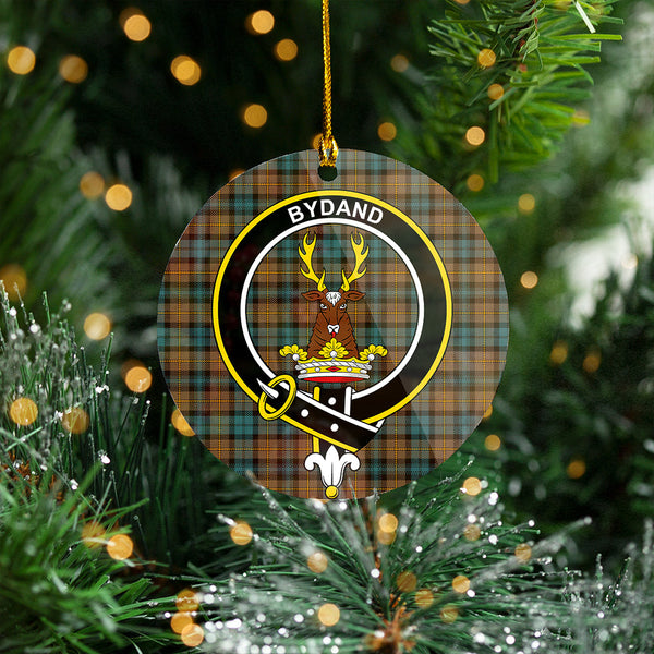 Gordon Weathered Clan Badge Tartan Plastic Christmas Ornaments