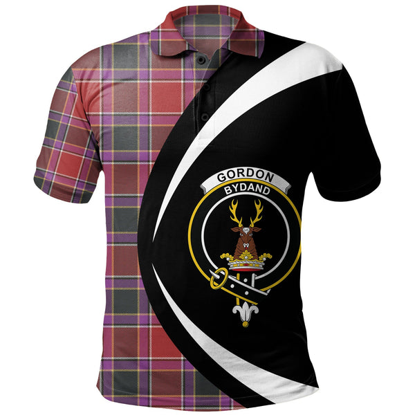 Gordon of Abergeldie Weathered Clan Badge Tartan Polo Shirt Circle Style Personalized