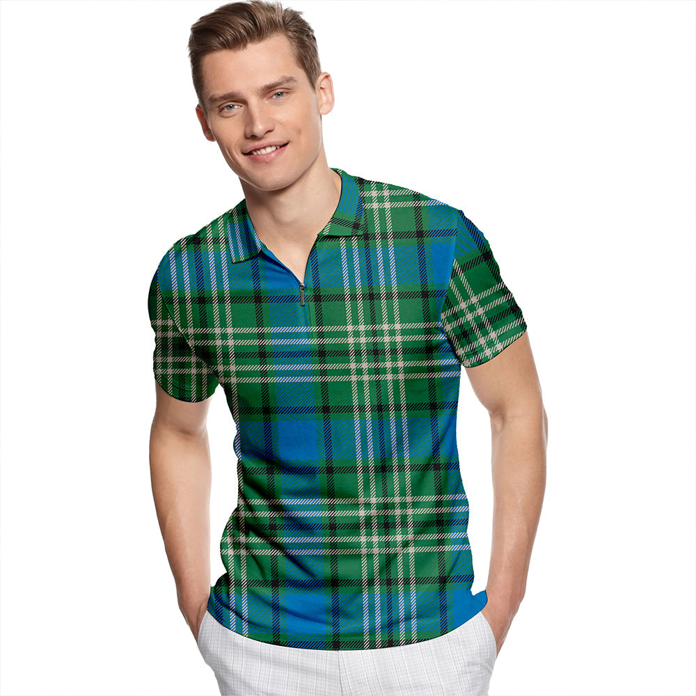 Graden Ancient Tartan Classic Lapel Zip Short Sleeve Polo