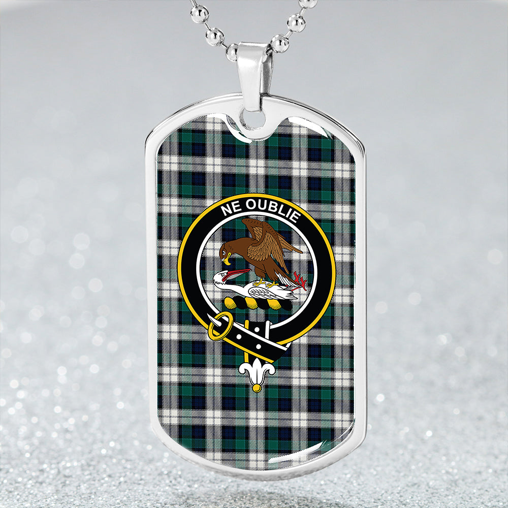 Graham Dress Modern Clan Badge Classic Tartan Dog Tag Necklace