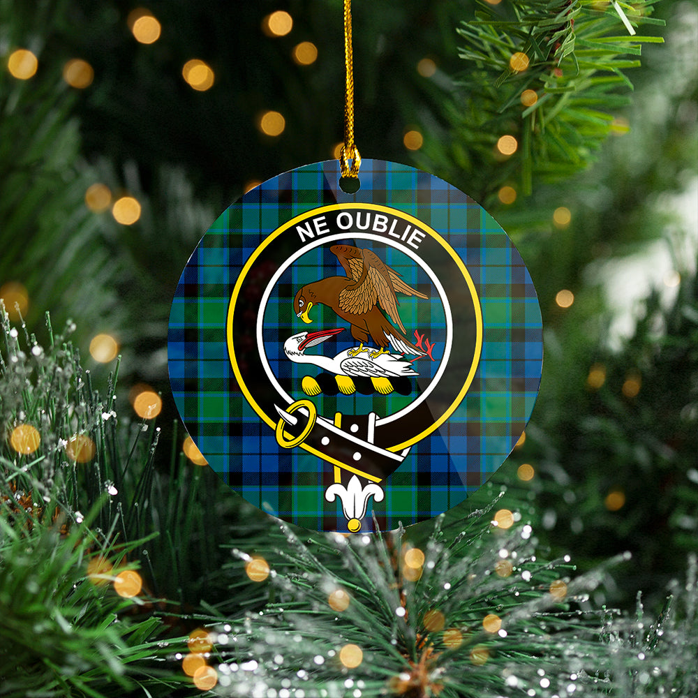 Graham of Menteith Modern Clan Badge Tartan Plastic Christmas Ornaments