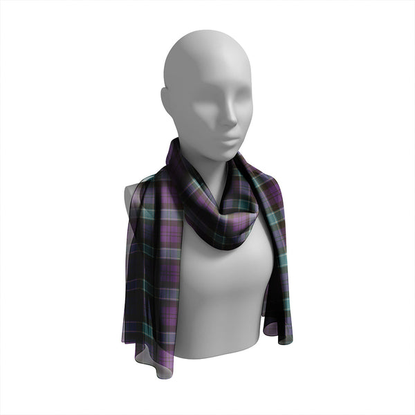 Graham of Menteith Plaid Weathered Tartan Classic Silk Habotai Long Scarf