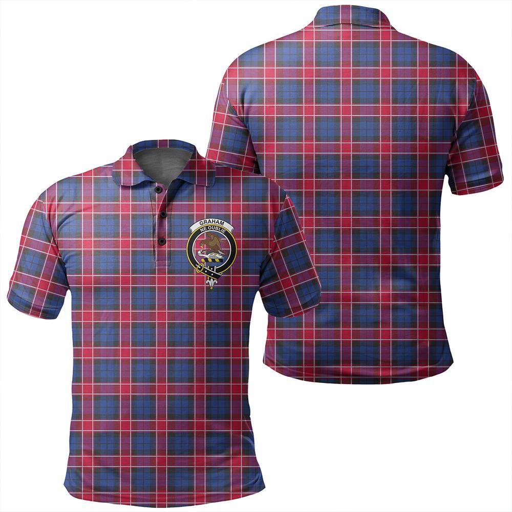 Graham of Menteith Red Tartan Classic Crest Polo Shirt