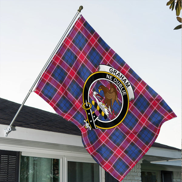 Graham of Menteith Red Classic Crest House Flag