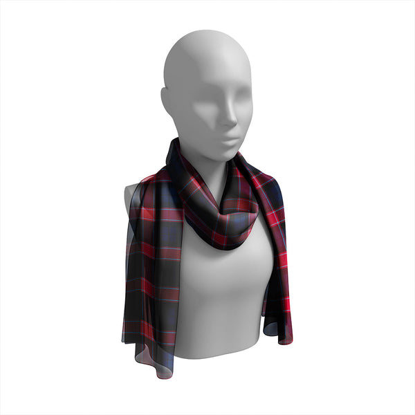 Graham of Menteith Red Modern Tartan Classic Silk Habotai Long Scarf