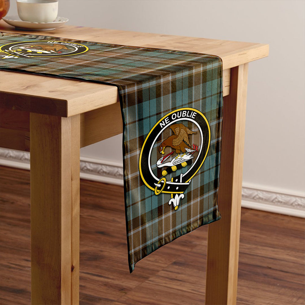 Graham of Menteith Weathered Clan Badge Tartan Table Runner