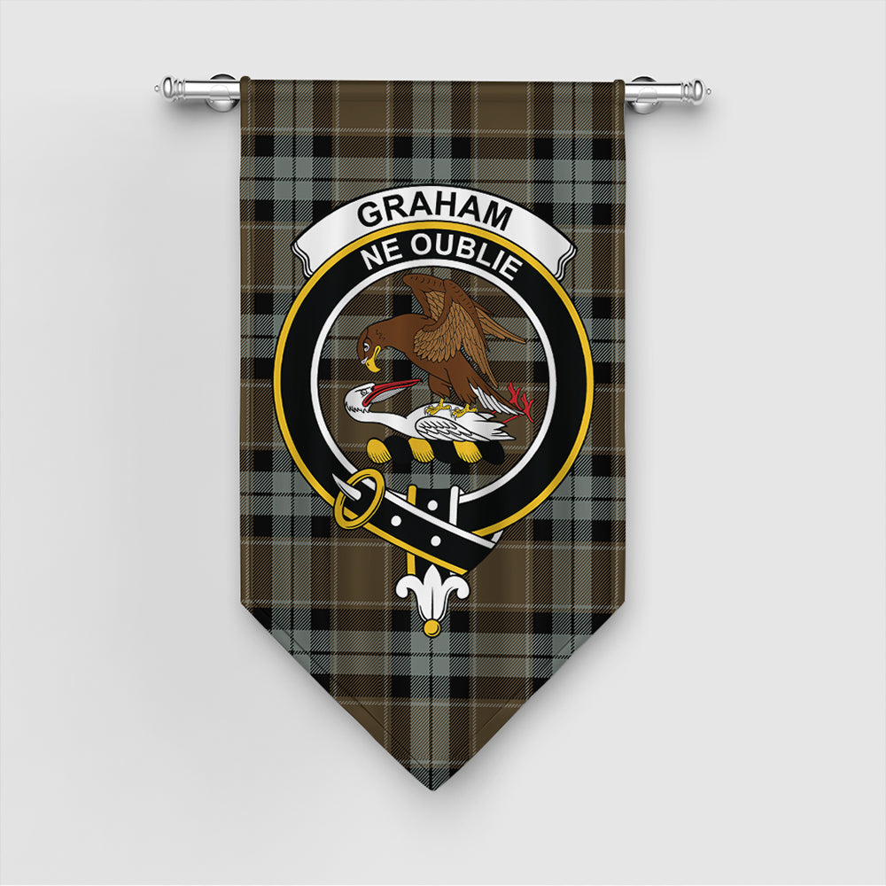 Graham of Menteith Weathered Tartan Classic Crest Gonfalon