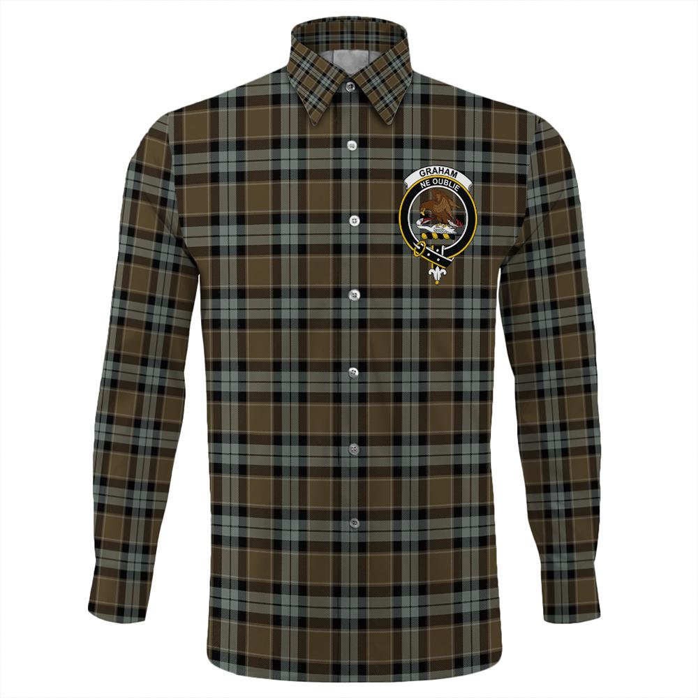 Graham of Menteith Weathered Tartan Classic Crest Long Sleeve Button Shirt