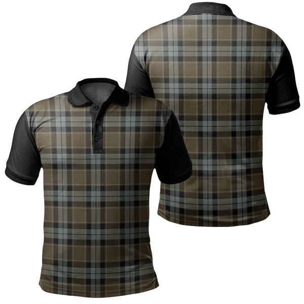 Graham of Menteith Weathered Tartan Classic Polo Shirt Black Neck 1 Style