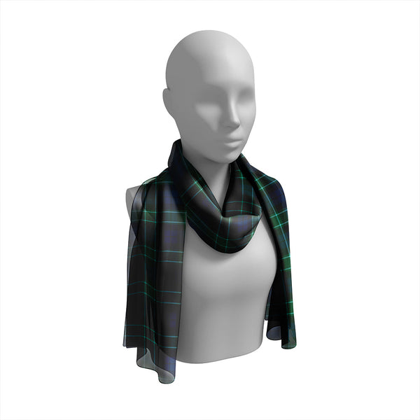 Graham of Menteith #2 Tartan Classic Silk Habotai Long Scarf