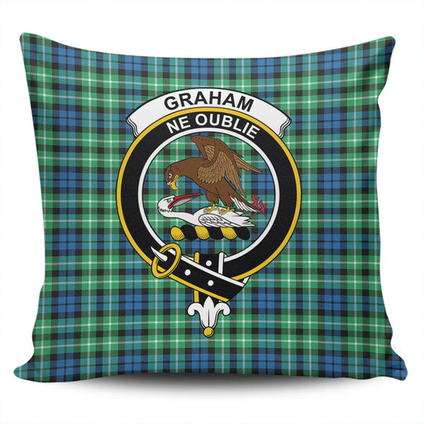 Graham of Montrose Ancient Tartan Classic Crest Pillow Cover