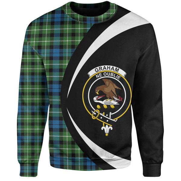 Graham of Montrose Ancient Clan Badge Tartan Sweatshirt Circle Style Personalized