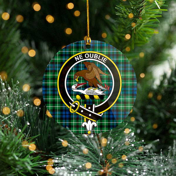 Graham of Montrose Modern Clan Badge Tartan Plastic Christmas Ornaments