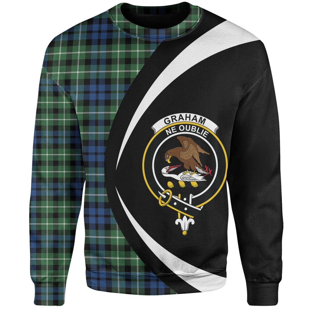 Graham of Montrose Modern Clan Badge Tartan Sweatshirt Circle Style Personalized