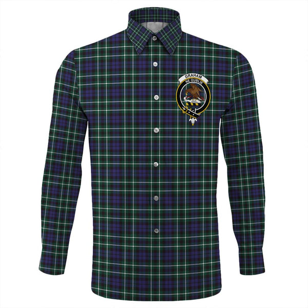 Graham of Montrose Modern Tartan Classic Crest Long Sleeve Button Shirt