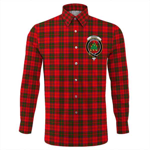 Grant Modern Tartan Classic Crest Long Sleeve Button Shirt