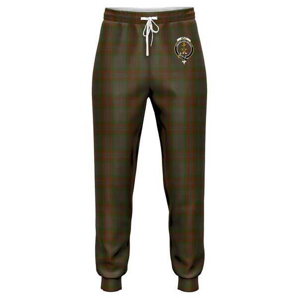 Gray Clan Badge Tartan Jogger Pants