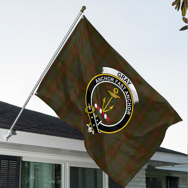 Gray Hunting Classic Crest House Flag