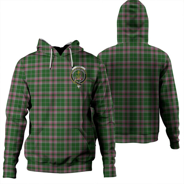 Gray Tartan Classic Crest Hoodie