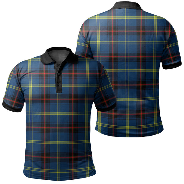 Grewar Tartan Classic Polo Shirt Black Neck 2 Style