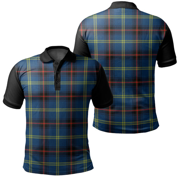 Grewar Tartan Classic Polo Shirt Black Neck 1 Style