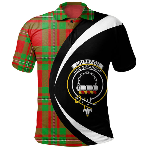 Grierson Clan Badge Tartan Polo Shirt Circle Style Personalized