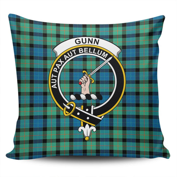 Gunn Ancient Tartan Classic Crest Pillow Cover