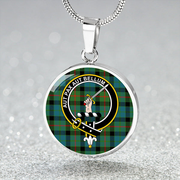 Gunn Ancient Clan Badge Tartan Classic Circle Necklace