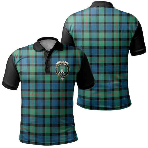 Gunn Ancient Tartan Crest Polo Shirt Black Neck 1 Style