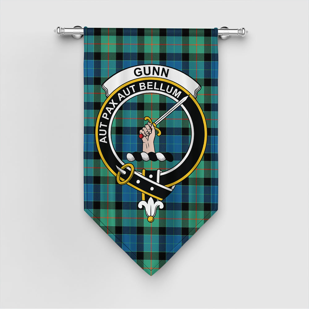 Gunn Ancient Tartan Classic Crest Gonfalon