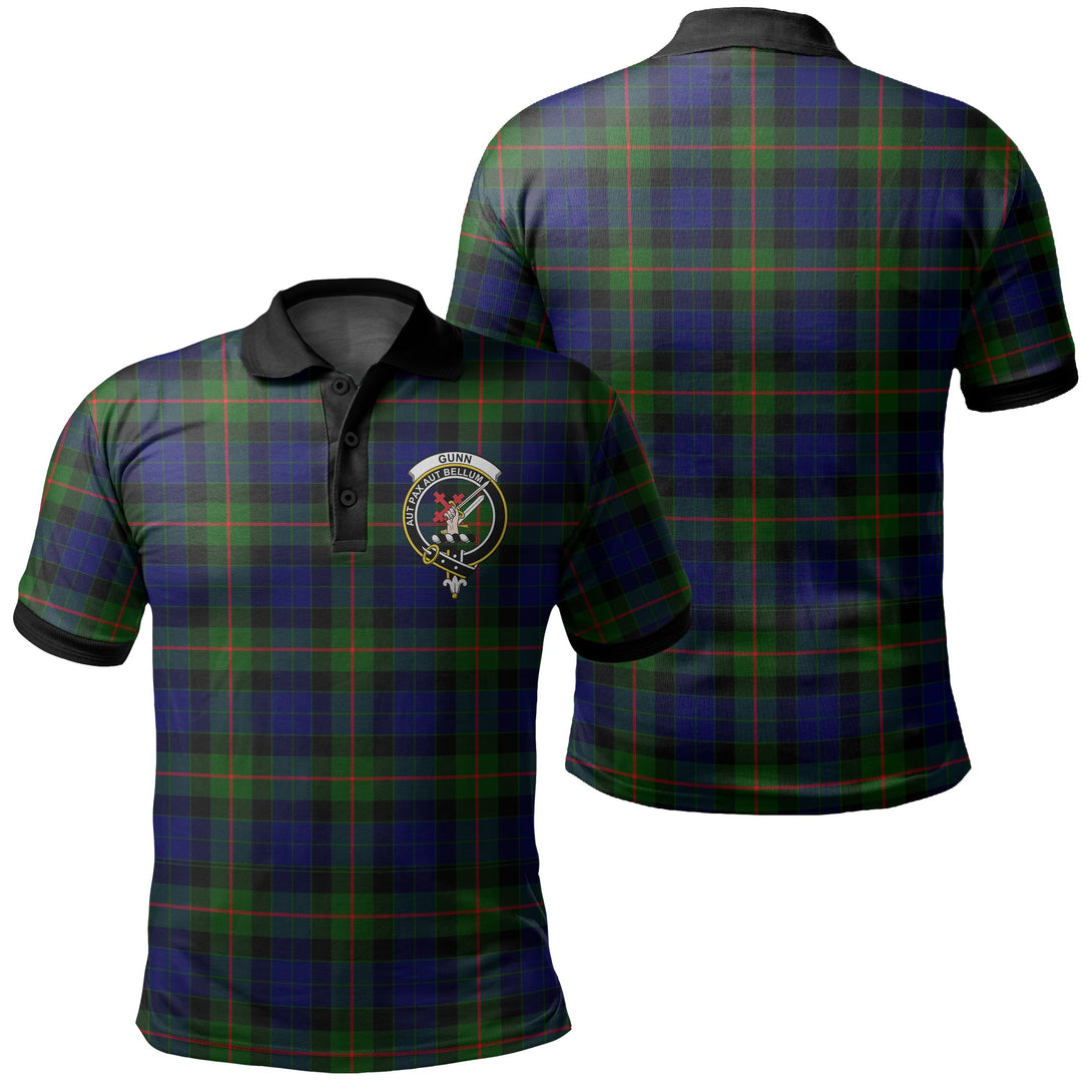 Gunn Modern Tartan Crest Polo Shirt Black Neck 2 Style