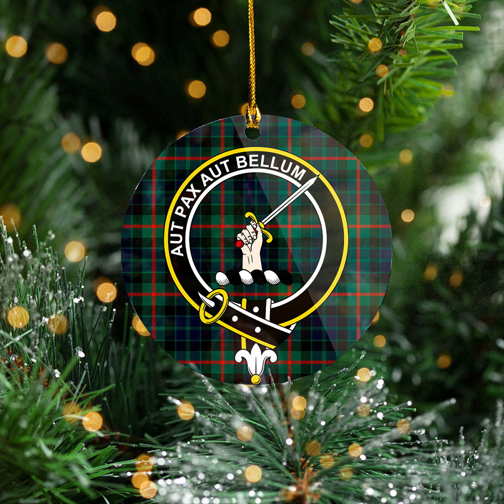 Gunn Modern Clan Badge Tartan Plastic Christmas Ornaments