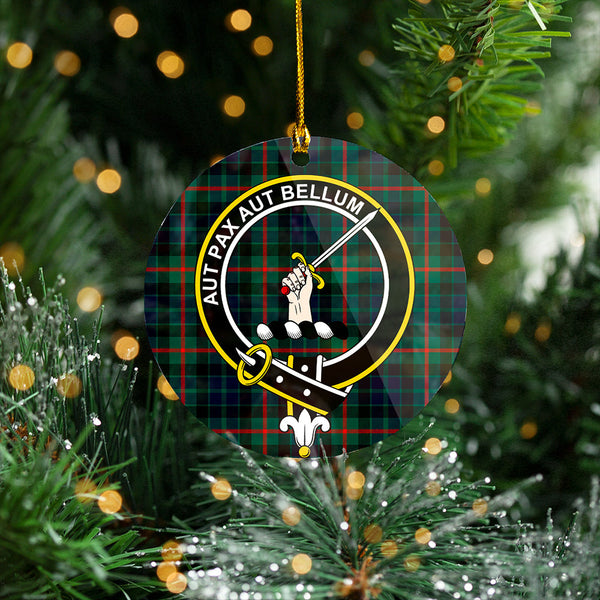 Gunn Modern Clan Badge Tartan Plastic Christmas Ornaments