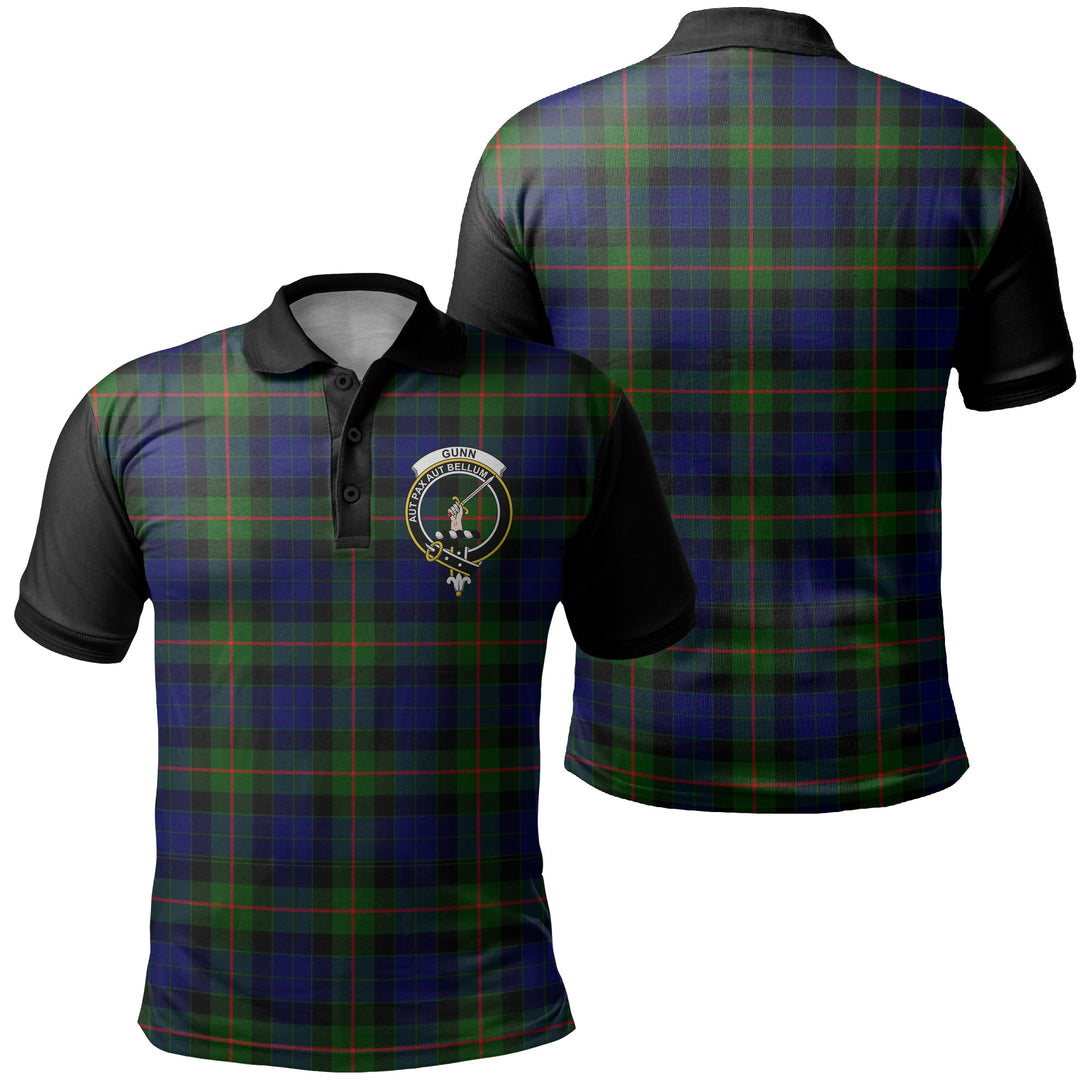 Gunn Modern Tartan Crest Polo Shirt Black Neck 1 Style