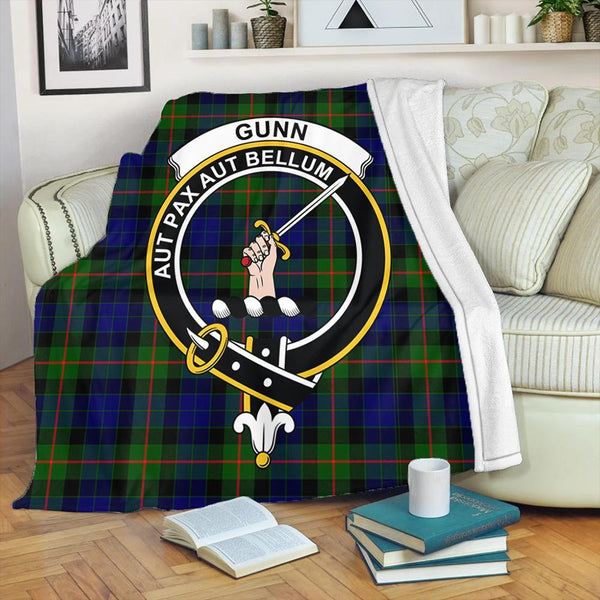 Gunn Modern Tartan Crest Premium Blanket