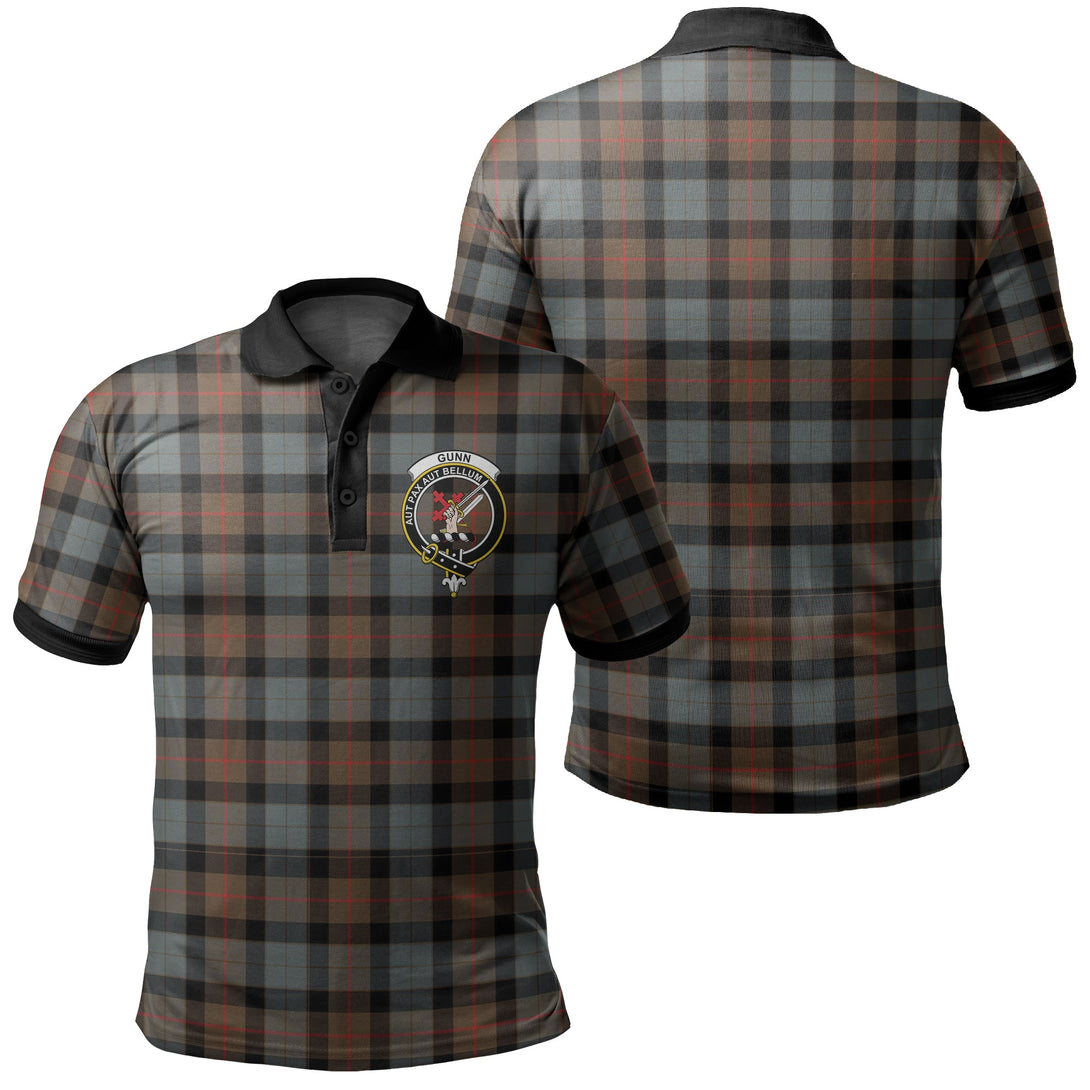 Gunn Weathered Tartan Crest Polo Shirt Black Neck 2 Style