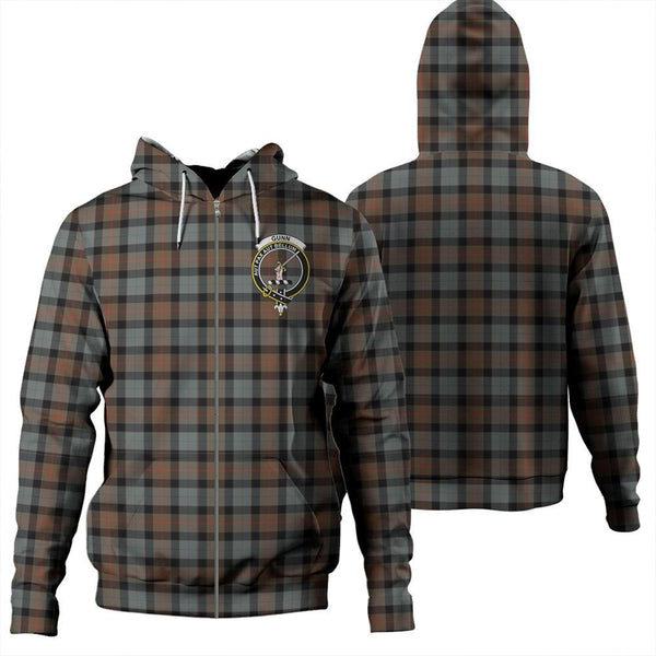 Gunn Weathered Tartan Classic Crest Zipper Hoodie