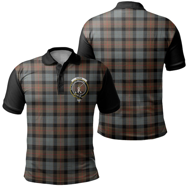 Gunn Weathered Tartan Crest Polo Shirt Black Neck 1 Style