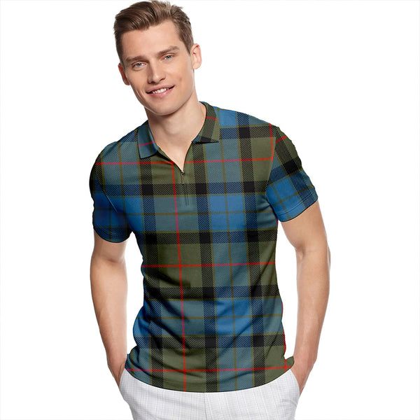 Gunn #2 Ancient Tartan Classic Lapel Zip Short Sleeve Polo