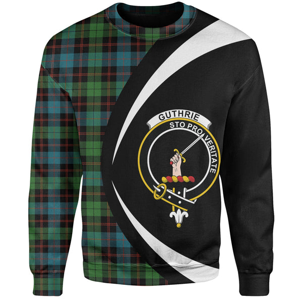 Guthrie Ancient Clan Badge Tartan Sweatshirt Circle Style Personalized