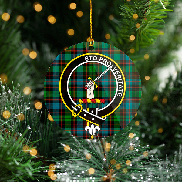 Guthrie Ancient Clan Badge Tartan Plastic Christmas Ornaments