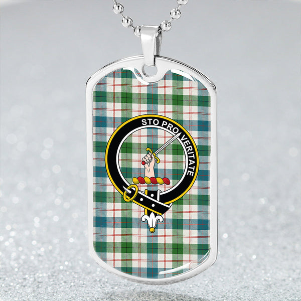 Guthrie Dress Ancient Clan Badge Classic Tartan Dog Tag Necklace