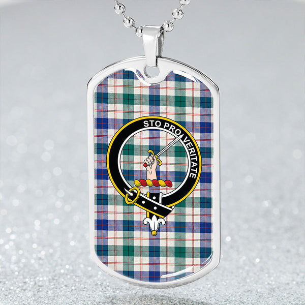 Guthrie Dress Modern Clan Badge Classic Tartan Dog Tag Necklace