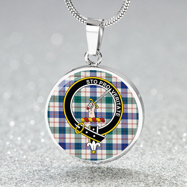 Guthrie Dress Modern Clan Badge Tartan Classic Circle Necklace