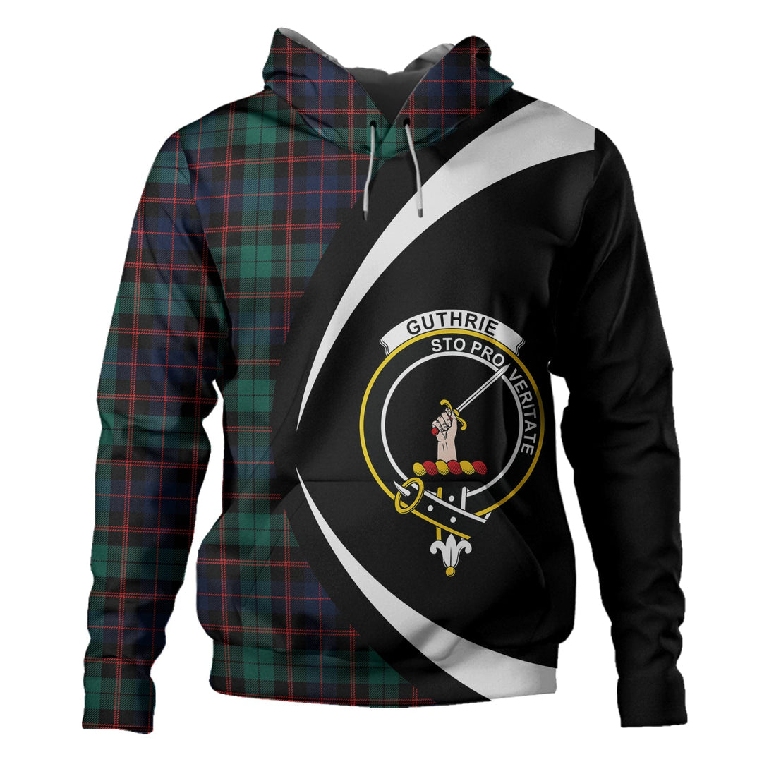 Guthrie Modern Clan Badge Tartan Hoodie Circle Style