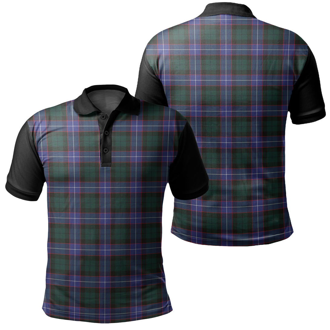 Guthrie Modern Tartan Classic Polo Shirt Black Neck 1 Style